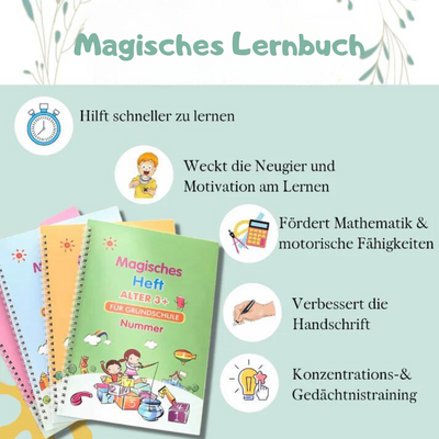 Magisches Lernbuch - 4 magische im Set